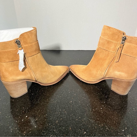 Sam Edelman Leonia Pointed Toe Golden Caramel Bootie Size 8 - Picture 4 of 11
